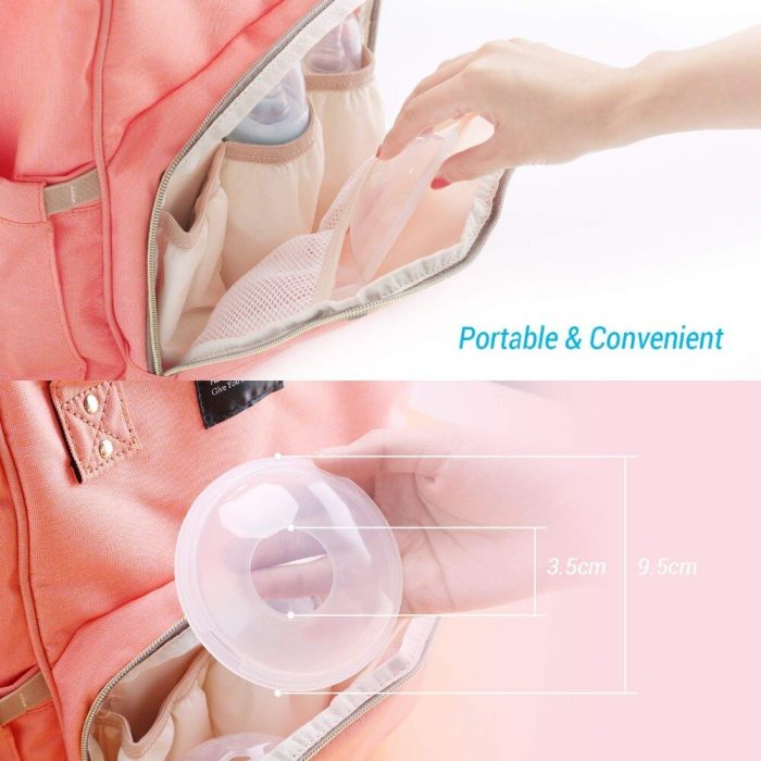 1 2 Pack Portable Breast Milk Saver Breast Milk Collector BPA Free Flexible Silicone Breast Shield 2