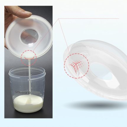 1 2 Pack Portable Breast Milk Saver Breast Milk Collector BPA Free Flexible Silicone Breast Shield 4