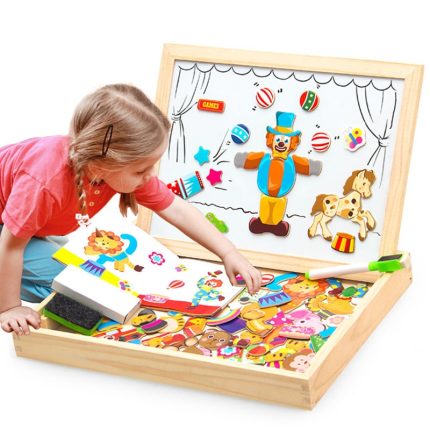 Wooden magnetic puzzle box – 100 pieces – teeny bumps
