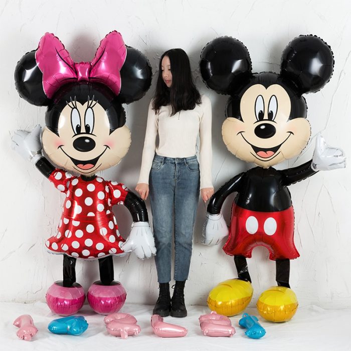 112cm Giant Mickey Minnie Mouse Balloon Cartoon Foil Birthday Party Balloon children Birthday Party Decorations kids