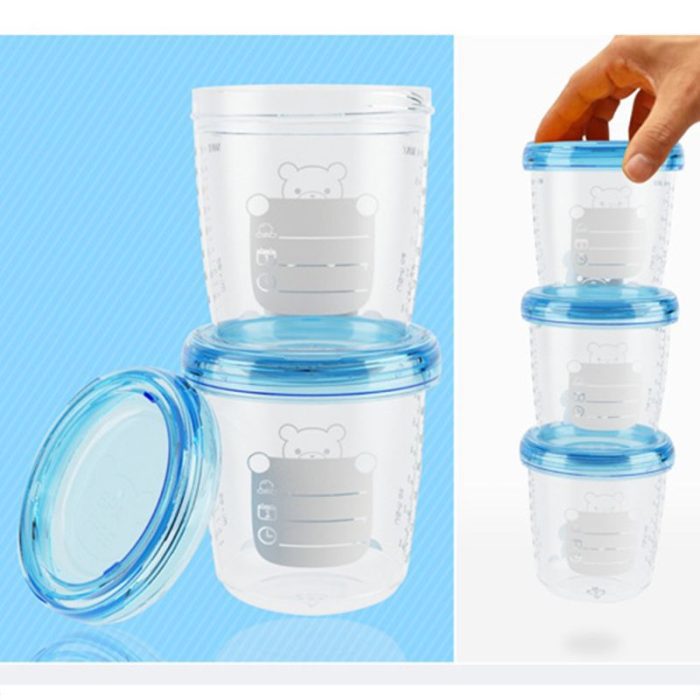 180ml Baby Breast Milk Storage Bottle Wide Caliber Baby and Newborn Food Freezing Container Powdered Nut 5