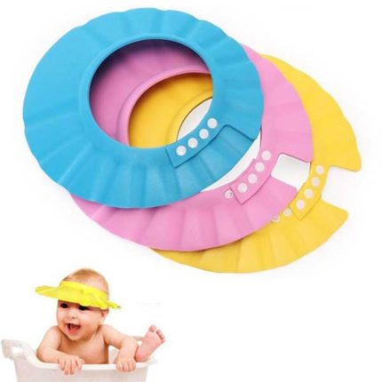 1pc Baby Shampoo Shower Cap Wash Hair Soft Foam Adjustable Bathing Bath Protect Cap Hat For 1