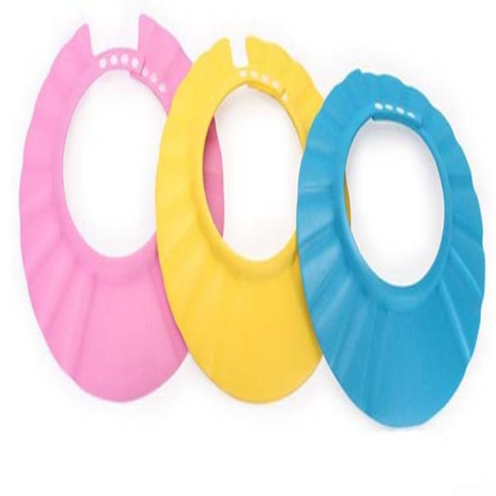 1pc Baby Shampoo Shower Cap Wash Hair Soft Foam Adjustable Bathing Bath Protect Cap Hat For 3