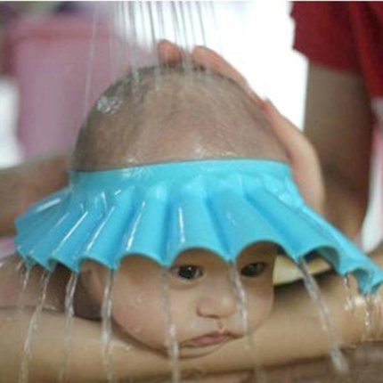 1pc Baby Shampoo Shower Cap Wash Hair Soft Foam Adjustable Bathing Bath Protect Cap Hat For
