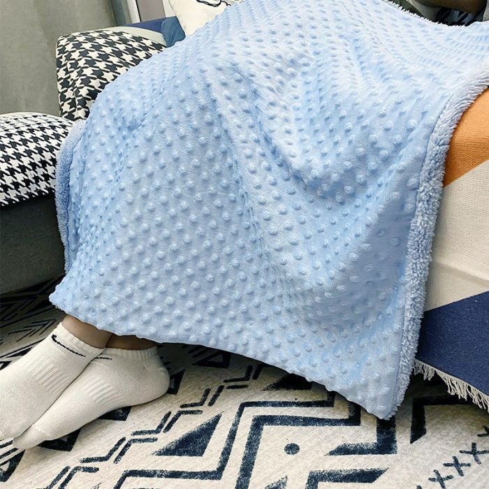 Baby Blanket Swaddling Newborn Thermal Soft Fleece Blanket Winter Solid Bedding Set Cotton Quilt Infant Bedding 3