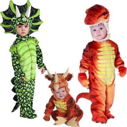 Boys Anime Triceratops Cosplay Costume Carnival T Rex Dinosaur Costumes Child Jumpsuit Halloween Purim Party Costumes