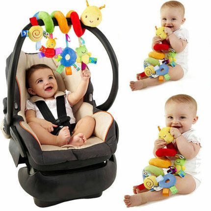 Cute Activity Musical Spiral Crib Stroller Car Seat Travel Hanging Toys Baby Boys Girls Rattles Toy 2