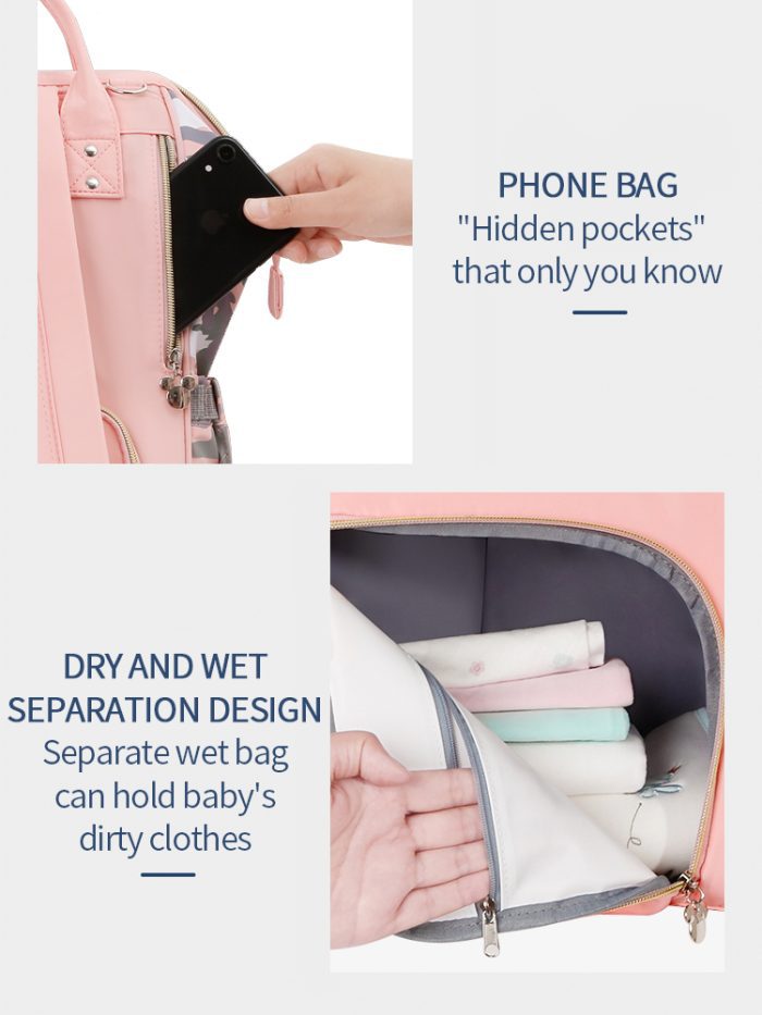 Disney pink mommy diaper bag