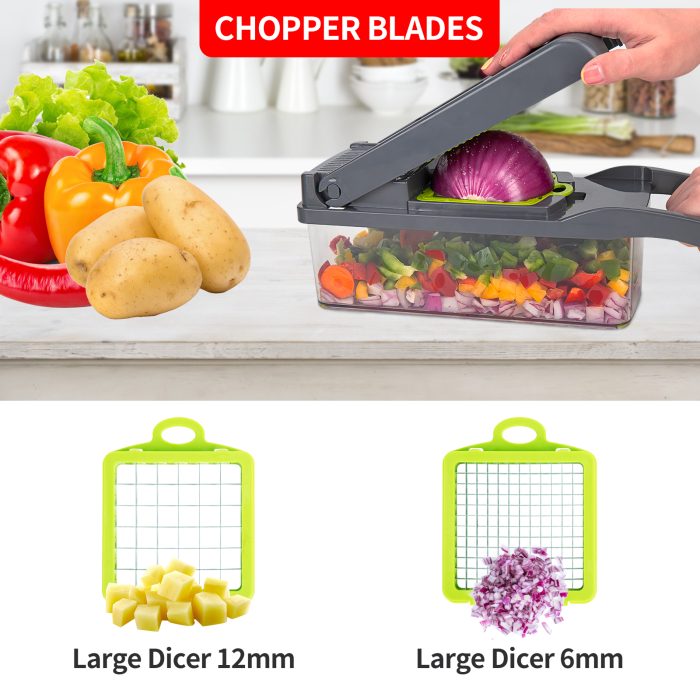 8 in 1 multifunctional vegetable cutter drain basket slicer