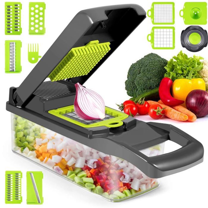 8 in 1 multifunctional vegetable cutter drain basket slicer