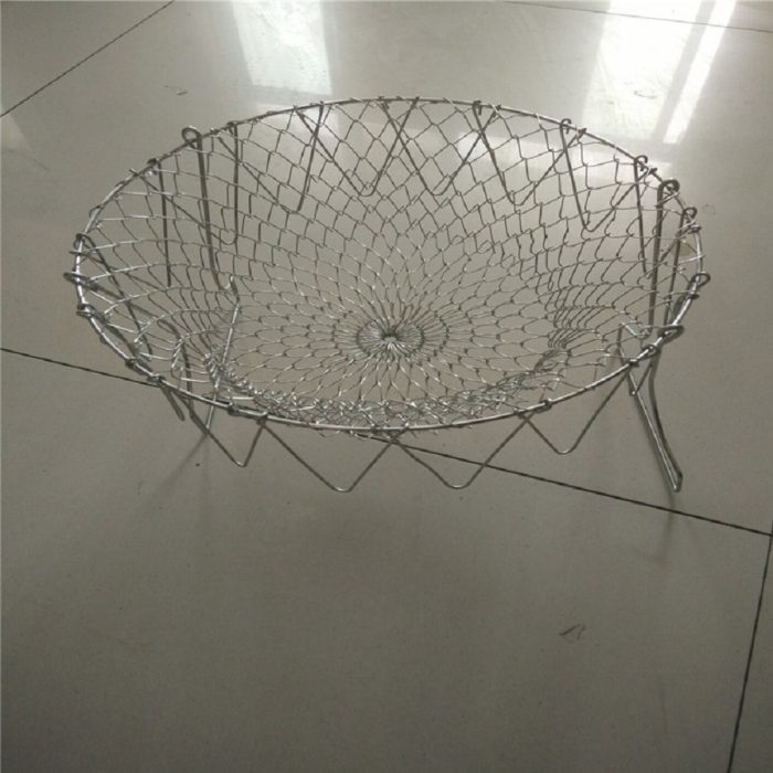 Foldable stainless steel steamer basket