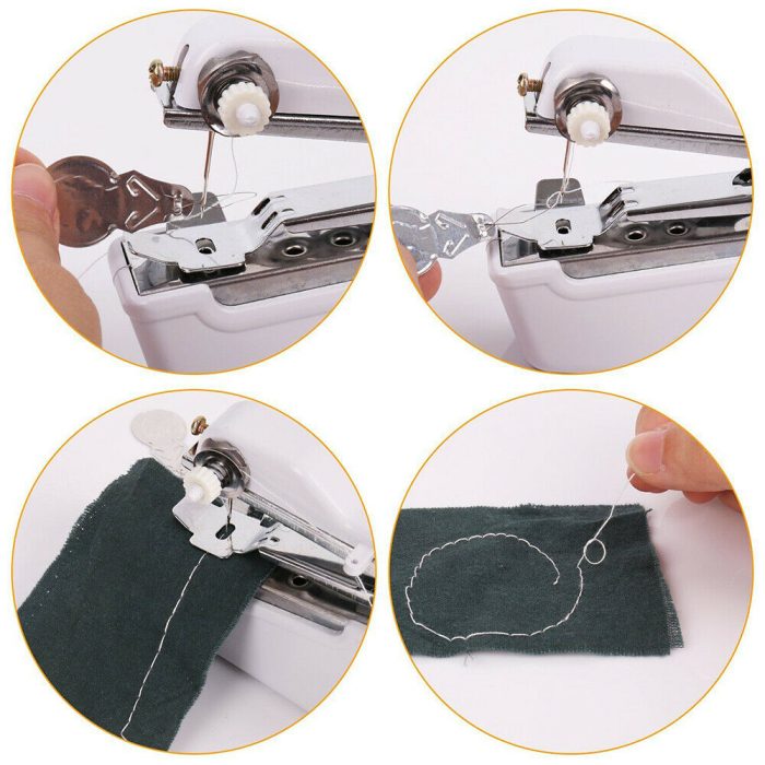 Portable mini hand sewing machine.