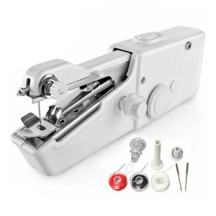 Portable mini hand sewing machine.