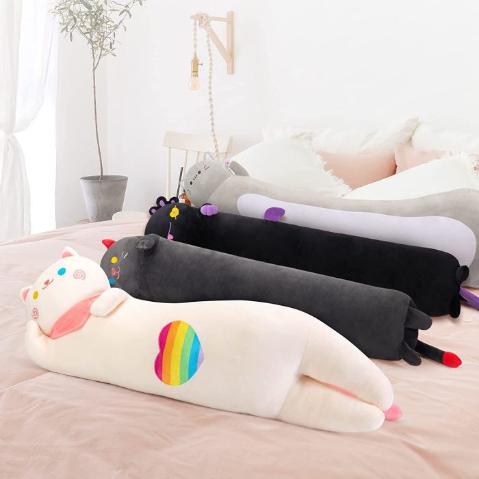 Soft long cat pillow plush