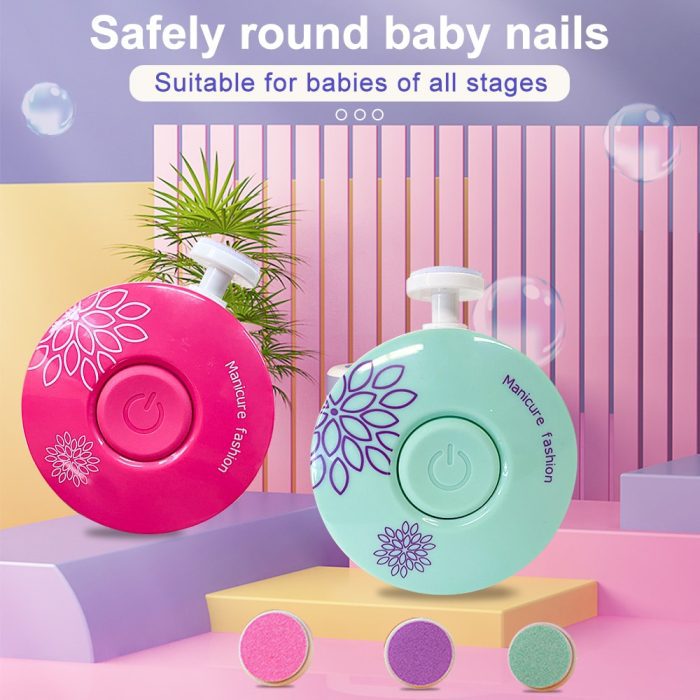 ELERA Baby Electric Nail Trimmer Kid Nail Polisher Tool Baby Care Kit Manicure Set Easy To