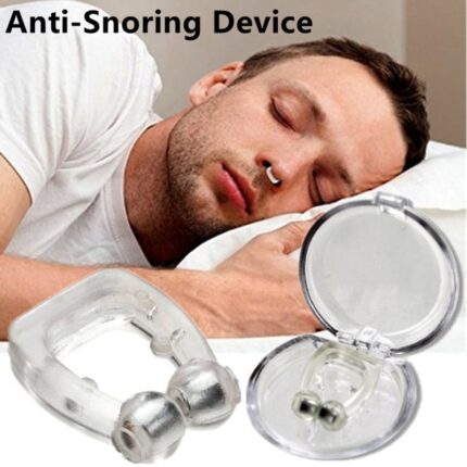 Pcs stop snoring nose clip anti snore silicone magnetic sleep tray sleeping snore treatment silencer night