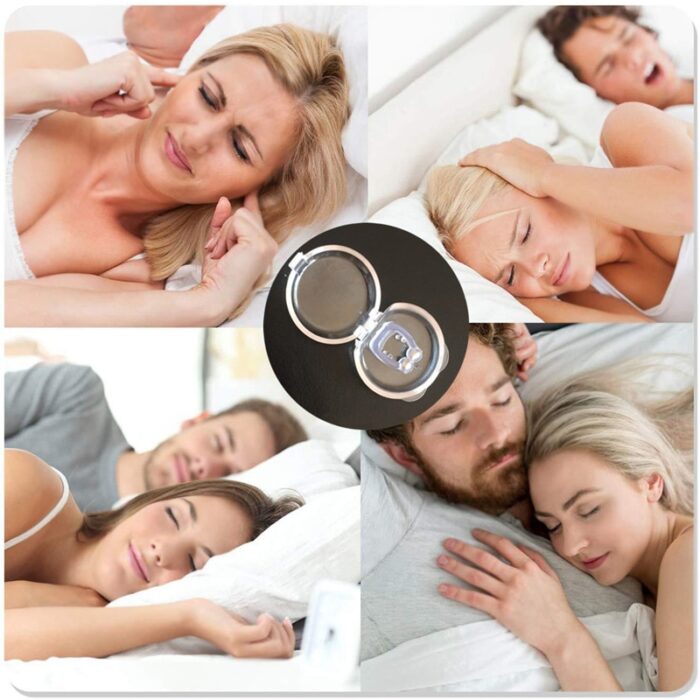 Pcs stop snoring nose clip anti snore silicone magnetic sleep tray sleeping snore treatment silencer night