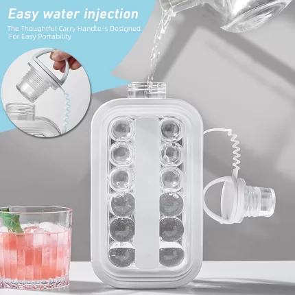 In portable silicone ice ball maker kettle creative ice cube mold kitchen bar gadgets