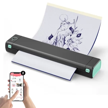 Tattoo printer thermal template machine wireless bluetooth professional a paper printer compatible with android ios portable
